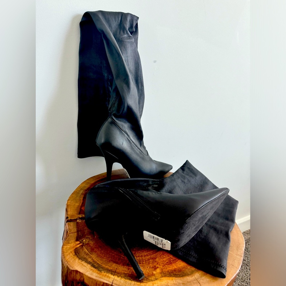 Yeezy Season 5 leather thigh boots